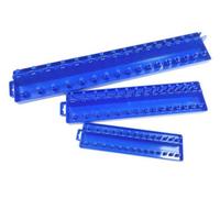 Toolzone Blue 3 Piece Socket Stand Tray Rack Storage Rail Holder 1/2" 3/8" 1/4" Sockets