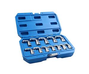Toolzone Elite 3/8" Crows Foot Socket Set Flexible Head Style 8-19mm 12 Piece Set