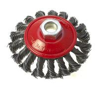 TOOLZONE HEAVY DUTY 100mm M14 SEMI FLAT TWISTED KNOT WIRE WHEEL X 2 WB005