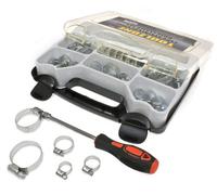 toolzone HW039 8-44 mm Stainless Steel Hose Clamps Clips - Silver (35-Piece)