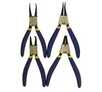Toolzone Pl241 4-Piece 7-Inch Circlip Pliers Set With Double-Dipped Handles