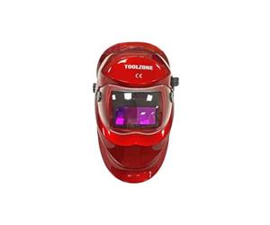 Toolzone Red Auto Darkening Welders Helmet WH010R