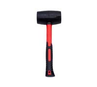 Toolzone Rubber Mallet, 32oz, Red and Black, Fibreglass Handle