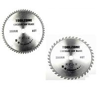 Toolzone TCT Circular Saw Blades 2Pc 300mm 40 and 60 Teeth