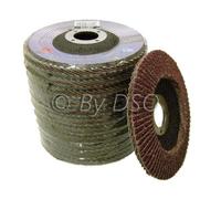 Toolzone Trade Quality 115mm - 4 1/2"" inch 80 Grit Sanding Flap Disc (10 pack) AB011
