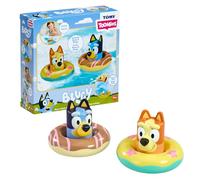 Toomies Bluey Bath Float 2 Pack | Pouring Cup Bluey and Bingo ToddlerBath Toys in Floating Pool Rings with Water Wheels | Officially Licensed BlueyToys | Toddler Toys for 18 Month Old Plus