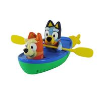 Toomies Bluey Canoe | Bluey and Bingo Toddler Bath Toys in Canoe with Pull Cord Activated Bluey Paddling Action | Officially Licensed Bluey Toys | ToddlerToys for 18 Month Old Plus