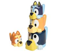 Toomies Bluey's Family Pourers with Designs Featuring Chilli, Bandit, Bingo, and Bluey - Nesting, Stacking Cups for Bath Time - Officially Licensed Bluey Toys - Baby Bath Toys for +18 Months