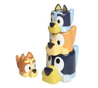 Toomies Bluey's Family Pourers with Designs Featuring Chilli, Bandit, Bingo, and Bluey - Nesting, Stacking Cups for Bath Time - Officially Licensed B