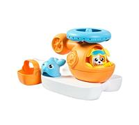 Toomies E73305C Splash & Rescue Helicopter Water Spinning Bath Floating Toy with Squirting Pilot - Rescue Bucket & Dolphin with Pouring Action - Suitable from 12 Months