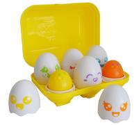 Toomies Hide and Squeak Eggs - Baby Sensory Shape Sorter Toy, 6-36M | Colour and Shape Sorter with Rattle and Squeak Chicks - Baby Sensory Toy, 1 Year Old Toys, 6-36 Months