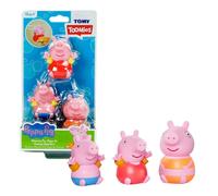 Toomies E73413 Peppa and Friends Squirters, Soft Touch Squeezable Bath Toys, Water Squirter Playset, Multicolor, Small
