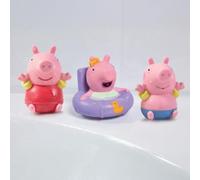 TOOMIES Peppa Pig, George and Baby Evie, 3 Bath Squirters, From 18 Months | Soft Squeeze Figures for Little Hands, Toddler Water Toys for Bath or Paddling Pool, Role Play Fun, No Batteries Needed