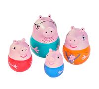 Toomies Peppa Pig Nesting Family Bath Toy, Babies and Toddler Water Toys, Stacking and Nesting Figures for Sensory Play, Beach and Pool Toys, Easy to Clean, Peppa George Mummy Daddy, 18 Months and Up