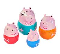 Toomies Peppa Pig Nesting Family Bath Toy, Babies and Toddler Water Toys, Stacking and Nesting Figures for Sensory Play, Beach and Pool Toys, Easy to Clean, Peppa George Mummy Daddy, 18 Months and Up
