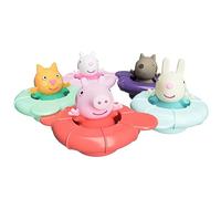 Toomies Peppa’s Pool Party - 5 Floating Connecting Ring Cups with 5 Peppa Pig & Friends Water Squirter Baby Toys - Sensory Toys for Babies +18 Months - Baby Bath Toys & Paddling Pool Toys