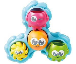 Toomies TOMY Games E72820C Spin & Splash Octopus Bath Toy for Water Play Suitable for 1, 2, 3 & 4 Year Olds Girls & Boys, Various