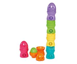 Toomies TOMY Hide and Squeak Big Egg Stacker Baby Toy, Educational Shape Sorter with Colours and Sound, Easter Toy for Babies Toddlers & Little Kids, Boys & Girls from 6 Months, 1, 2 & 3 Year Olds