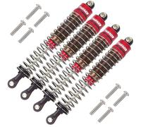 TOOMOD 1/10 100mm RC Oil filled Shock Absorbers kit for Tamiya Bullhead SuperClod Buster TRX4 Axial SCX10 D90 Crawler Buggy Car Upgrades Replace Parts (Red), TM-100BZ-RD