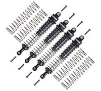 TOOMOD 100mm RC All Aluminum Alloy Oil Filled Shock Absorbers kit for Axial SCX10 D90 TRX4 Tamiya Bullhead SuperClod Buster Truck Crawler/Truck/Car Upgrades Replace Parts (Black)