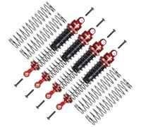 TOOMOD 100mm RC All Aluminum Alloy Oil Filled Shock Absorbers kit for Axial SCX10 D90 TRX4 Tamiya Bullhead SuperClod Buster Truck Crawler/Truck/Car Upgrades Replace Parts (Red)