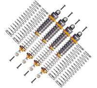 TOOMOD 110mm RC All Aluminum Alloy Oil Filled Shock Absorbers kit for Tamiya Bullhead SuperClod Buster Axial SCX10 D90 TRX4 Truck Crawler/Truck/Car Upgrades Replace Parts (Orange)