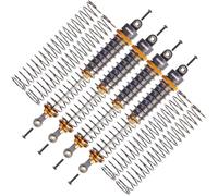 TOOMOD 120mm RC All Aluminum Alloy Oil Filled Shock Absorbers kit for D90 TRX4 Axial SCX10 Tamiya Bullhead SuperClod Buster Truck Crawler/Truck/Car Upgrades Replace Parts (Orange)