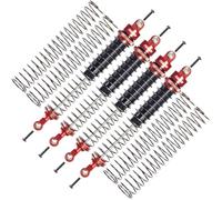 TOOMOD 120mm RC All Aluminum Alloy Oil Filled Shock Absorbers kit for D90 TRX4 Axial SCX10 Tamiya Bullhead SuperClod Buster Truck Crawler/Truck/Car Upgrades Replace Parts (Red)