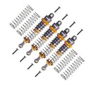 TOOMOD 80mm RC All Aluminum Alloy Oil Filled Shock Absorbers kit for Tamiya CC01 Axial SCX10 D90 TRX4 Truck Crawler Car Off-Road Car Upgrades Replace Parts (Orange)