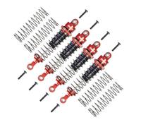 TOOMOD 80mm RC All Aluminum Alloy Oil Filled Shock Absorbers kit for Tamiya CC01 Axial SCX10 D90 TRX4 Truck Crawler Car Off-Road Car Upgrades Replace Parts (Red)