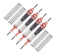 TOOMOD 90mm RC All Aluminum Alloy Oil Filled Shock Absorbers kit for Axial SCX10 D90 TRX4 Tamiya CC01 Truck Crawler/Truck/Off-Road Car Upgrades Replace Parts (Red)