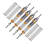 TOOMOD 90mm RC All Aluminum Alloy Oil Filled Shock Absorbers kit for Axial SCX10 D90 TRX4 Tamiya CC01 Truck Crawler/Truck/Off-Road Car Upgrades Replace Parts (Orange)