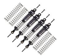 TOOMOD 90mm RC All Aluminum Alloy Oil Filled Shock Absorbers kit for Axial SCX10 D90 TRX4 Tamiya CC01 Truck Crawler/Truck/Off-Road Car Upgrades Replace Parts (Black)