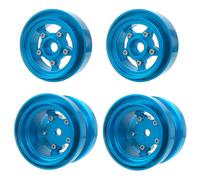 TOOMOD Aluminum Bead Lock Rim Set Wheel Hub Upgrade for Tamiya RC Grasshopper， Hornet， Mighty ，Frog ，Buggy Champ， Fast Attack， Fighting Buggy （Blue）