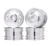 TOOMOD Aluminum Wheel Hub Rims for Tamiya M03 M04 M05 M-05Ra M06 SW-01 Mini M-Chassis Upgrades Parts (Silvery)
