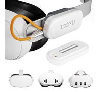 TOOMU Dual Battery Pack Set for Meta Quest 2 / Quest 3 / Quest 3S, 8000mAh Battery Pack Compatible with Quest 2/3/3S, VR Extended Power Accessories Magnetic Connections and Lightweight Design