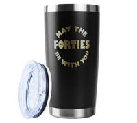 TOONGEEN 40th Birthday Gifts for Men, Happy 40th Birthday Gift Ideas for Him 40 Year Old, 20oz Large Capacity Coffee Cup with Lid for Friends Dad Turning 40