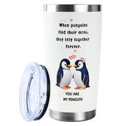 TOONGEEN Gifts for Girlfriend Boyfriend, 20oz Stainless Steel Penguin Mug
