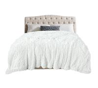 TOONOW Extra Soft Fuzzy Faux Fur Blanket Queen Size 78"x90", Reversible Lightweight Decorative Blankets and Throws Super Soft Cozy Microfiber Fleece Fuzzy Blankets for Couch Bed, Pure White