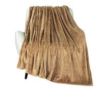 TOONOW Fleece Blanket Textured Fuzzy Plush Throw Blanket Twin Size 60" x 80", Super Soft Fluffy Bed Blanket Geometric Pattern Comfy Microfiber Flannel Blankets for Couch, Bed, Sofa, Camel