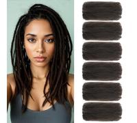 TOOPBIUTI Afro Kinky Bulk Hair 12 Inch Spring Twist Braiding Hair Bulk Locs Dreadlock Extensions Afro Kinky Curly Crochet Braid Hair (4#, 12inch-6pc)