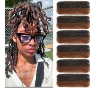 TOOPBIUTI Afro Kinky Bulk Hair 12 Inch Spring Twist Braiding Hair Bulk Locs Dreadlock Extensions Afro Kinky Curly Crochet Braid Hair (P4/30#, 12inch-6pc)