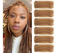 TOOPBIUTI Afro Kinky Bulk Hair 16 Inch Spring Twist Braiding Hair Bulk Locs Dreadlock Extensions Afro Kinky Curly Crochet Braid (27#, 16inch-6pc)