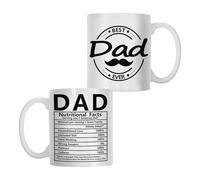 Toopdun Best Dad Ever Coffee Mug, Father’s Day Birthday Gift from Daughter Son Wife, Ceramic Daddy Cup for Coffee, Tea, or Beer, White 11 Oz