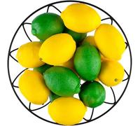Toopify 20 PCS Artificial Lemons Yellow Green Mixture Fake Fruit Lemons Artificial Lifelike Simulation Lemon for Home House Kitchen Party Decoration