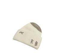 TOOPST Bucket Hat Winter Warm Knitted Hat Letter Beanies Hats for Women Lady Casual Bonnet Skiing Cap-White