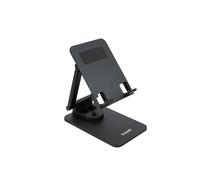 TooQ PH-Hermes-Halley - Adjustable Stand for Mobile Phone or Tablet up to 12.9 Inches, Foldable, 360° Rotation, Black