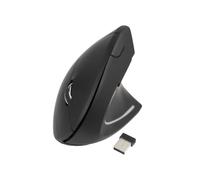 TOOQ TQMWG-1104-B - Ergonomic Vertical Wireless Mouse, 3200 DPI, 6 Buttons, Black