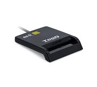 TOOQ TQR-211B - External Reader for Electronic DNI and Smart Cards (DNIe), USB 2.0 with USB-C Connector, Compatible with Mac and Windows (Spain), Black