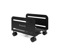 TooQ UMCS0004-B - Floor stand with wheels for CPU, metal, weighing up to 10 kg, supports towers from 119mm to 209mm wide, color black